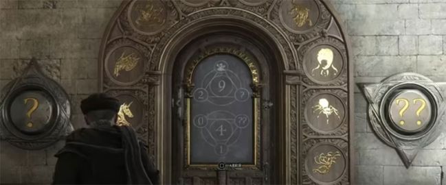 How to Solve Triangle Puzzle in Hogwarts Legacy - 21 17 Central Hall Door  Solution 