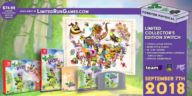 Yooka-Laylee presenta una edición limitada para Switch con