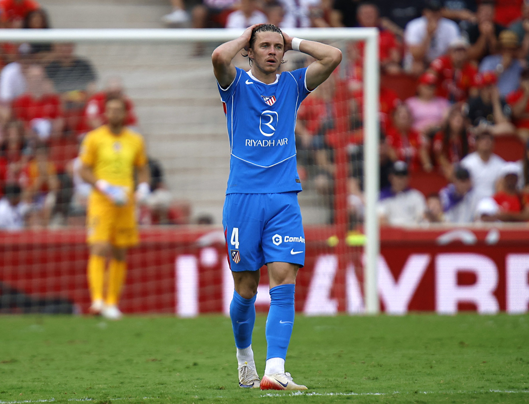 Soccer Football - LaLiga - RCD Mallorca v Atletico Madrid - Estadi Mallorca Son Moix, Palma de Mallorca, Spain - September 21, 2025 Atletico Madrid's Conor Gallagher reacts REUTERS/Francisco Ubilla