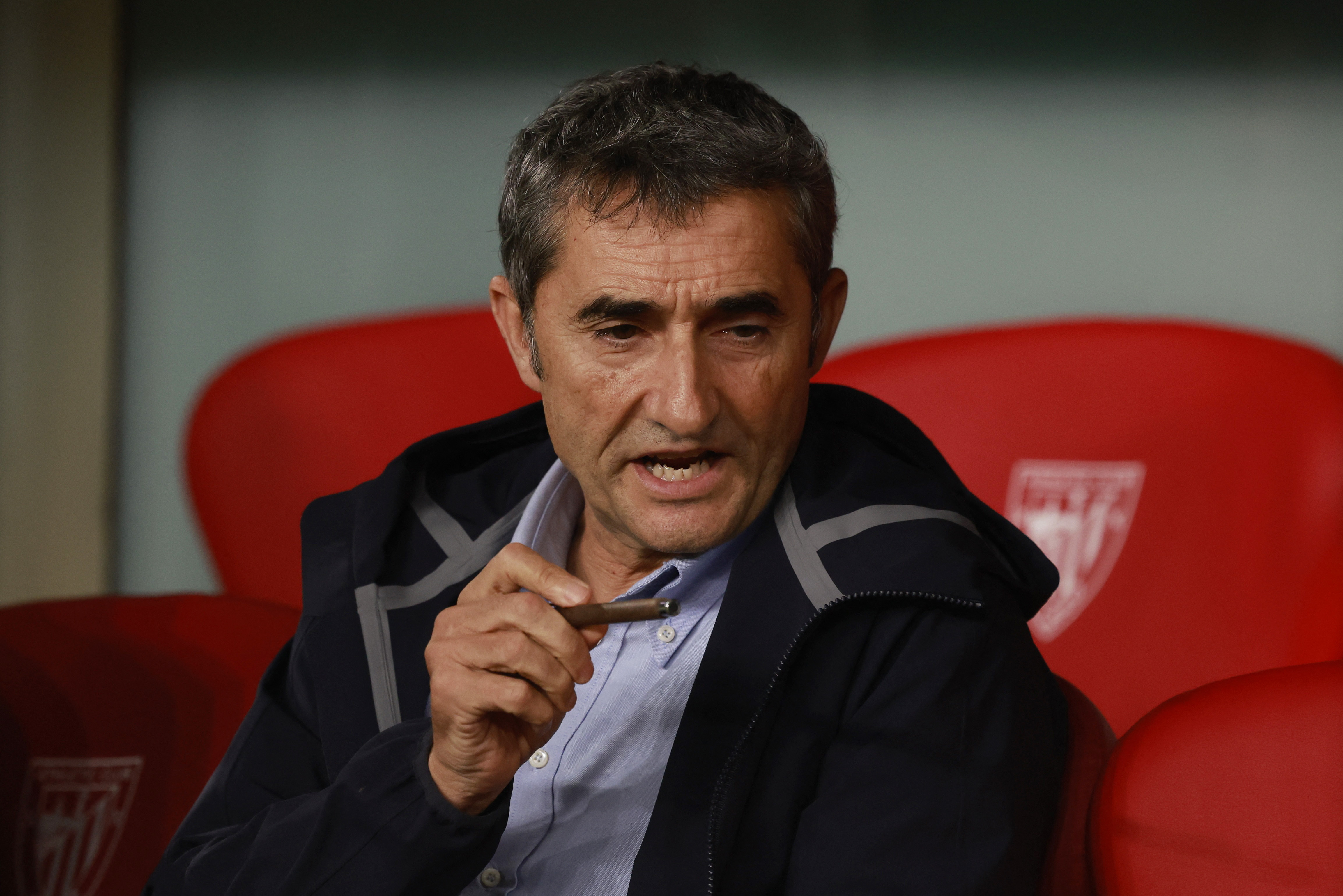 Soccer Football - Europa League - Athletic Bilbao v AZ Alkmaar - San Mames, Bilbao, Spain - October 3, 2024 Athletic Bilbao coach Ernesto Valverde before the match REUTERS/Vincent West