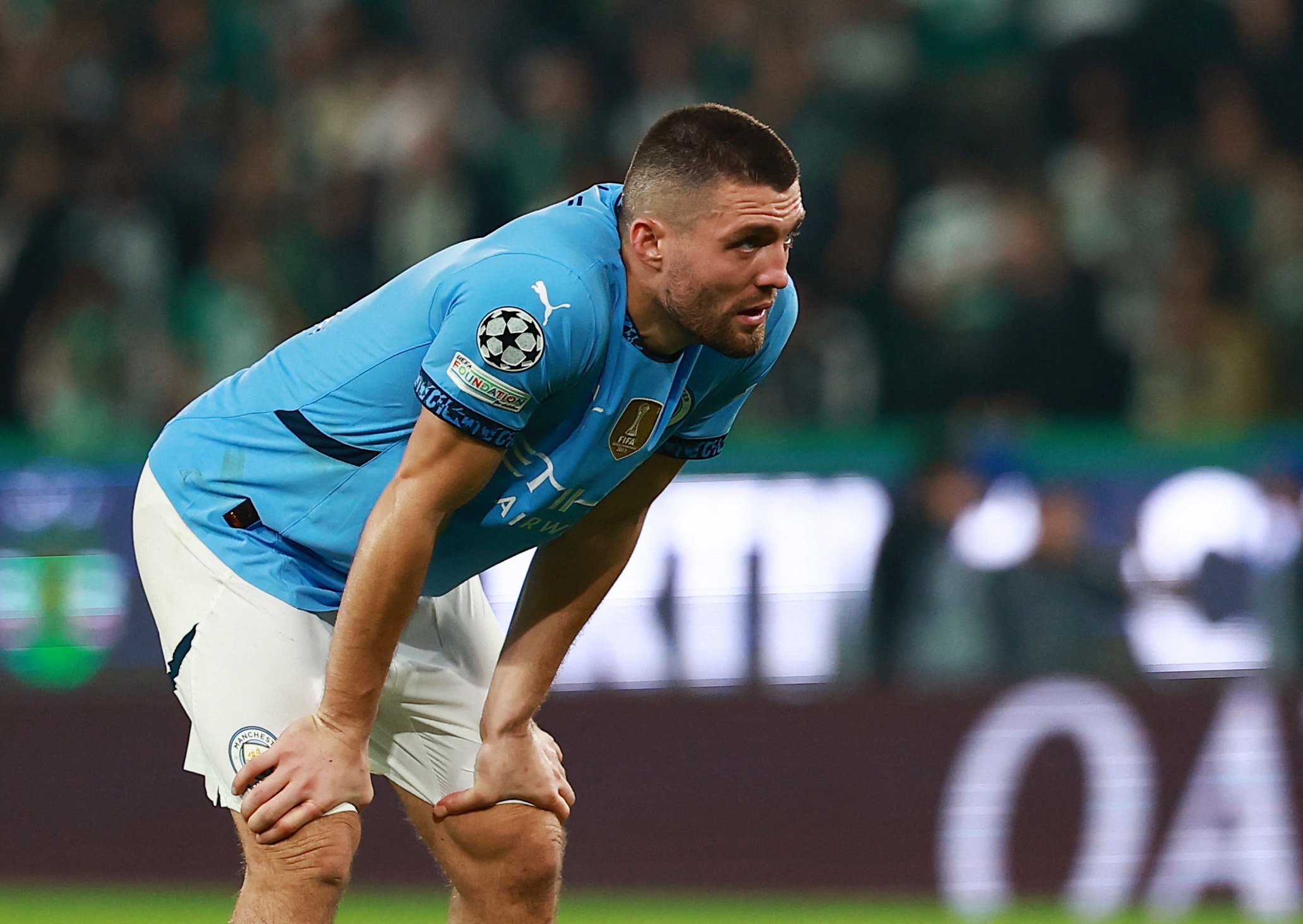 Soccer Football - Champions League - Sporting CP v Manchester City - Estadio Jose Alvalade, Lisbon, Portugal - November 5, 2024
Manchester City's Mateo Kovacic looks dejected REUTERS/Pedro Nunes TRISTEZA MANCHESTER CITY