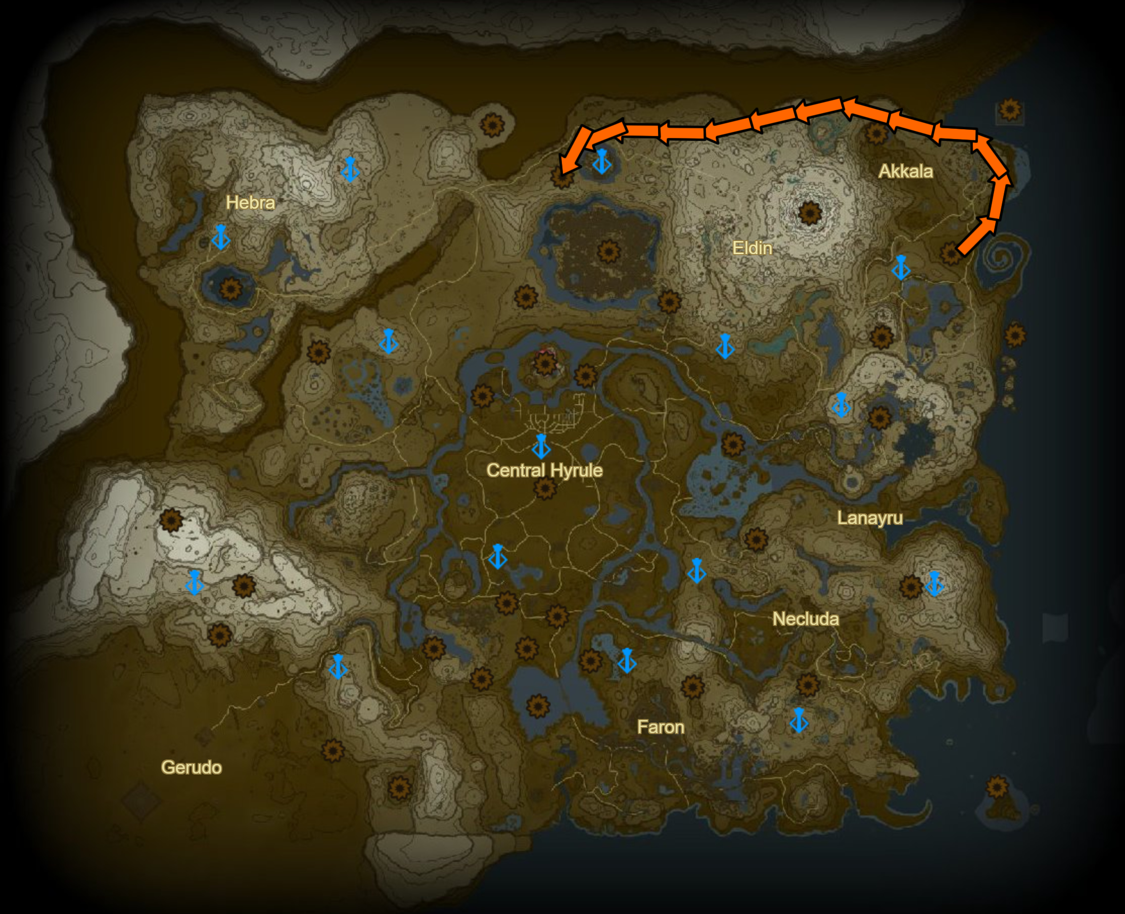 Guía y trucos Zelda Breath of The Wild - Localización de las fuentes de  hadas