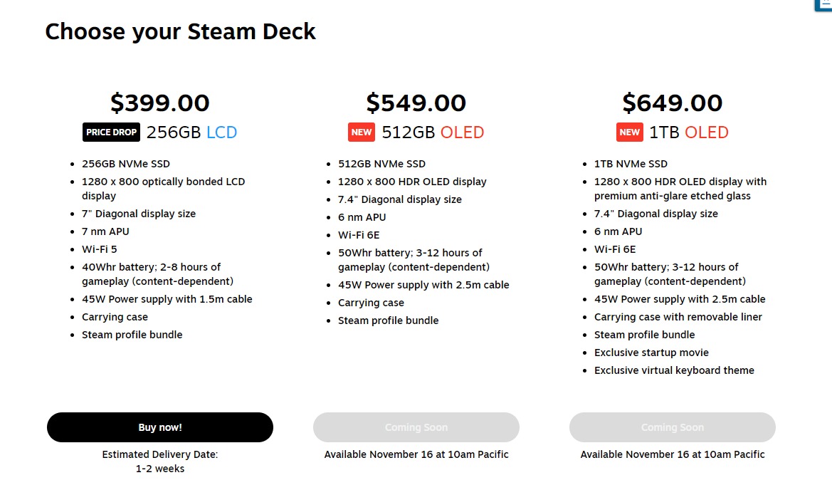 Valve Announces New Steam Deck with OLED Screen