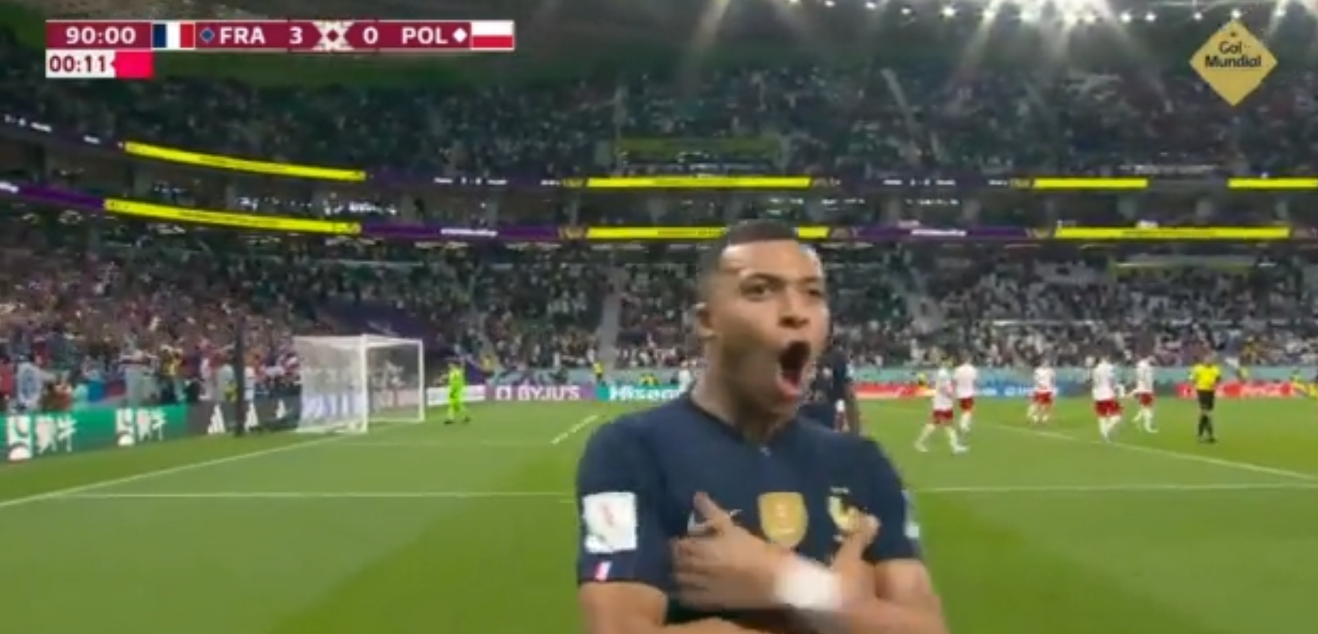 Cuando ya estaba todo hecho va Mbappé y marca uno de los goles del Mundial: qué abuso