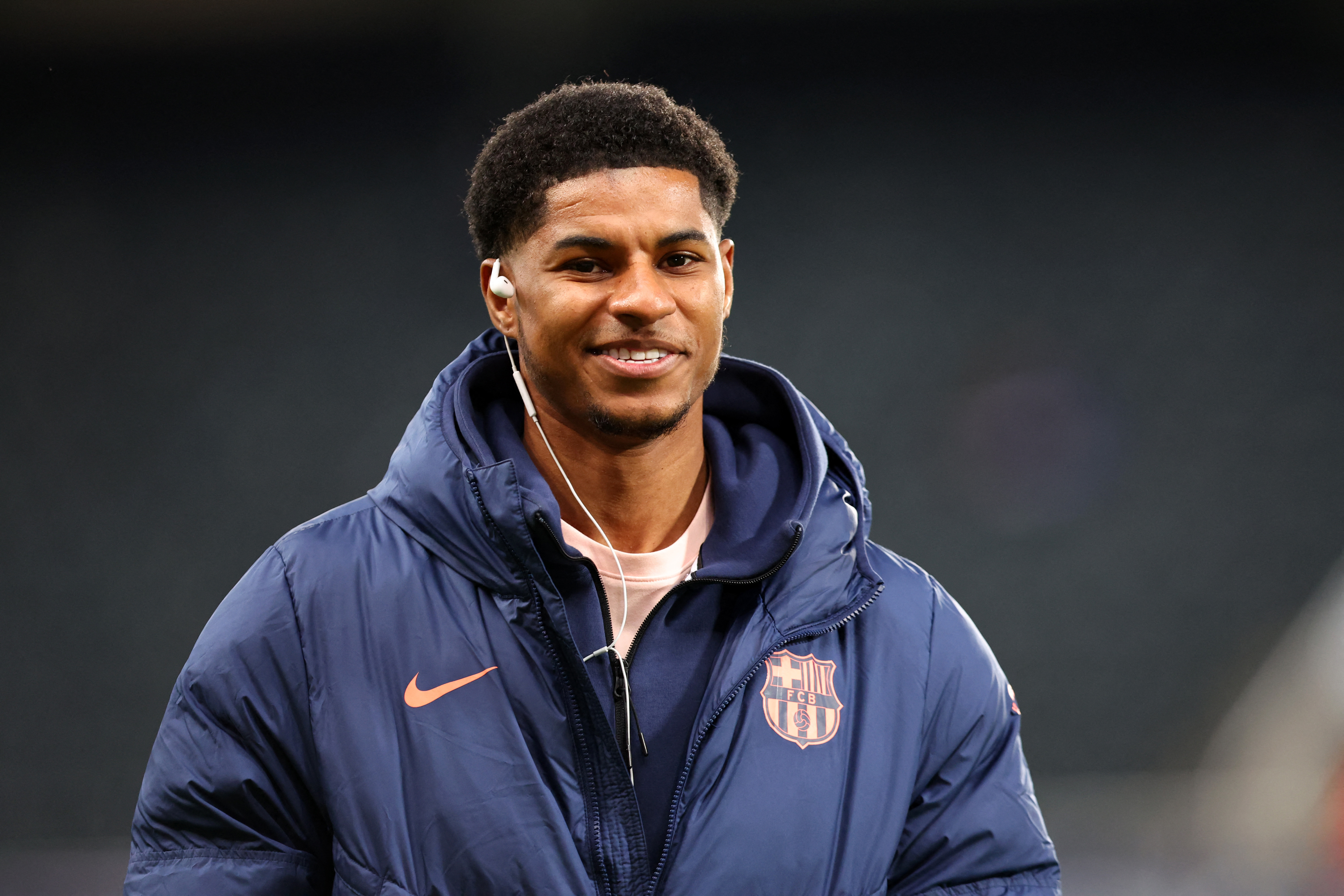 Soccer Football - UEFA Champions League - Round 16 - First Leg - Newcastle United v FC Barcelona - St James' Park, Newcastle, Britain - March 10, 2026 FC Barcelona's Marcus Rashford inside the stadium before the match Action Images via Reuters/Craig Brough