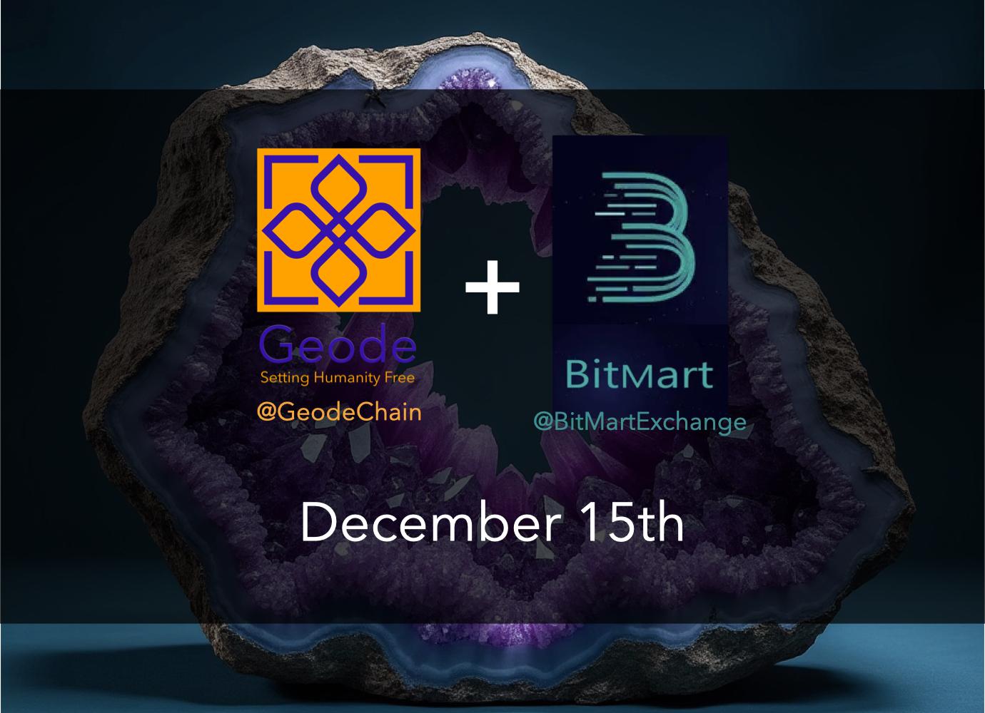 Geode Lists GEODE Coin on BitMart.com as Part of Ongoing Decentralized  Infrastructure Expansion – DL News