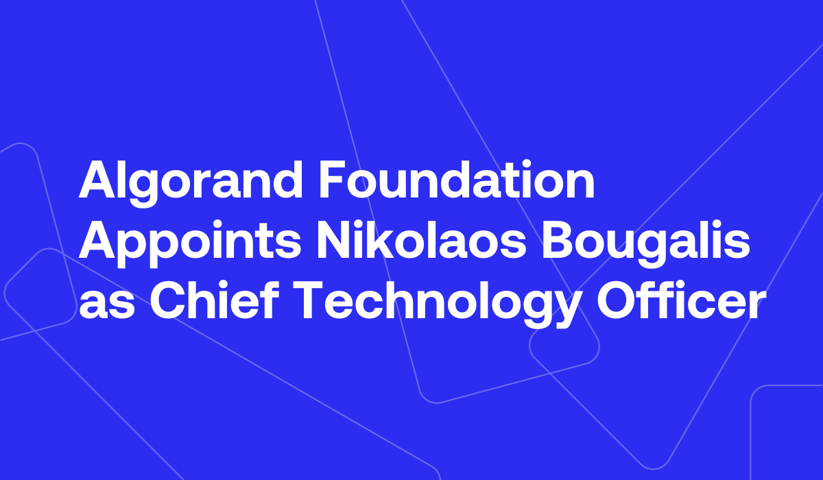Algorand Foundation Appoints Nikolaos Bougalis as Chief Technology Officer  – DL News