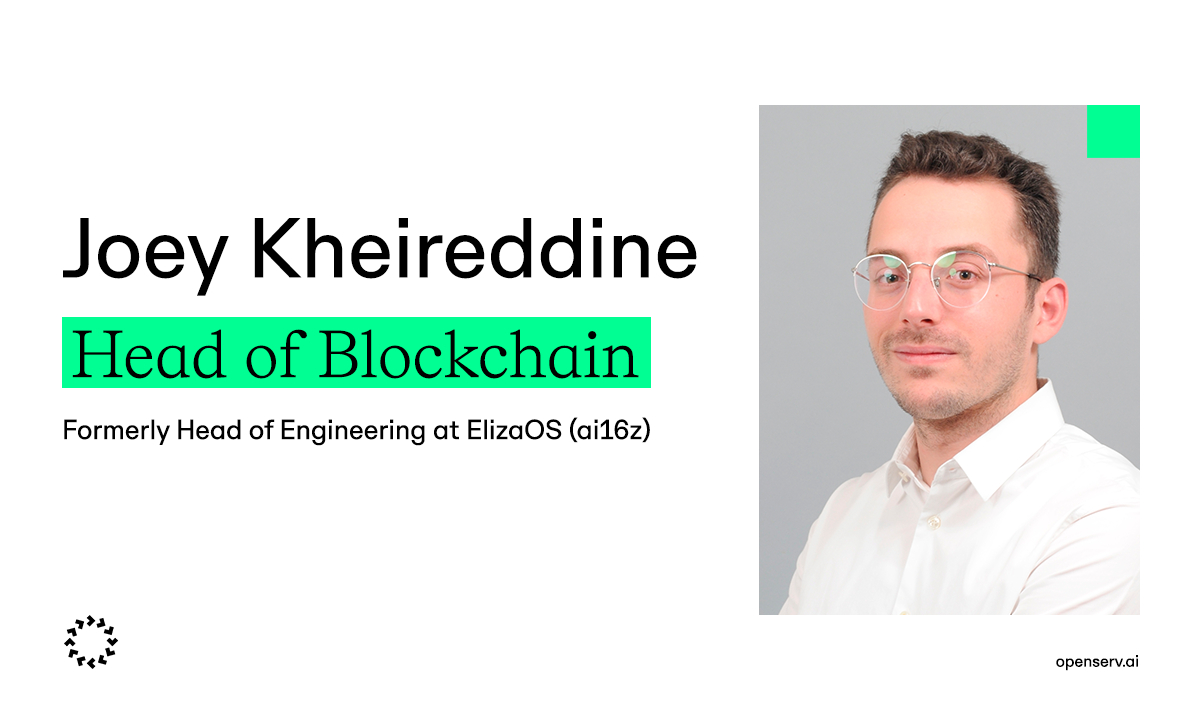 OpenServ names Joey Kheireddine Head of Blockchain, joining from Eliza Labs  (formerly AI16z) – DL News