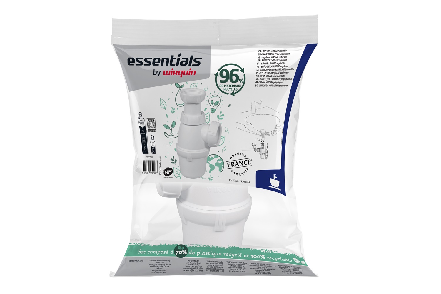 Wirquin SP1101 - Accesorio Para Tubería Color Blanco