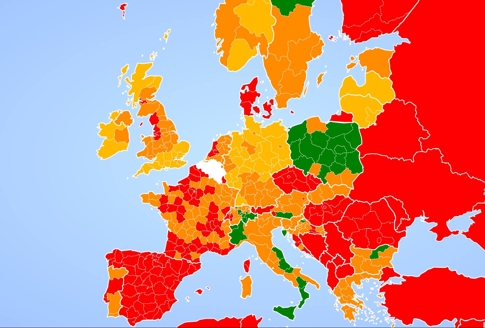 Coronavirus: une nouvelle carte interactive pour clarifier les conditions  de voyage à l'étranger - La Libre