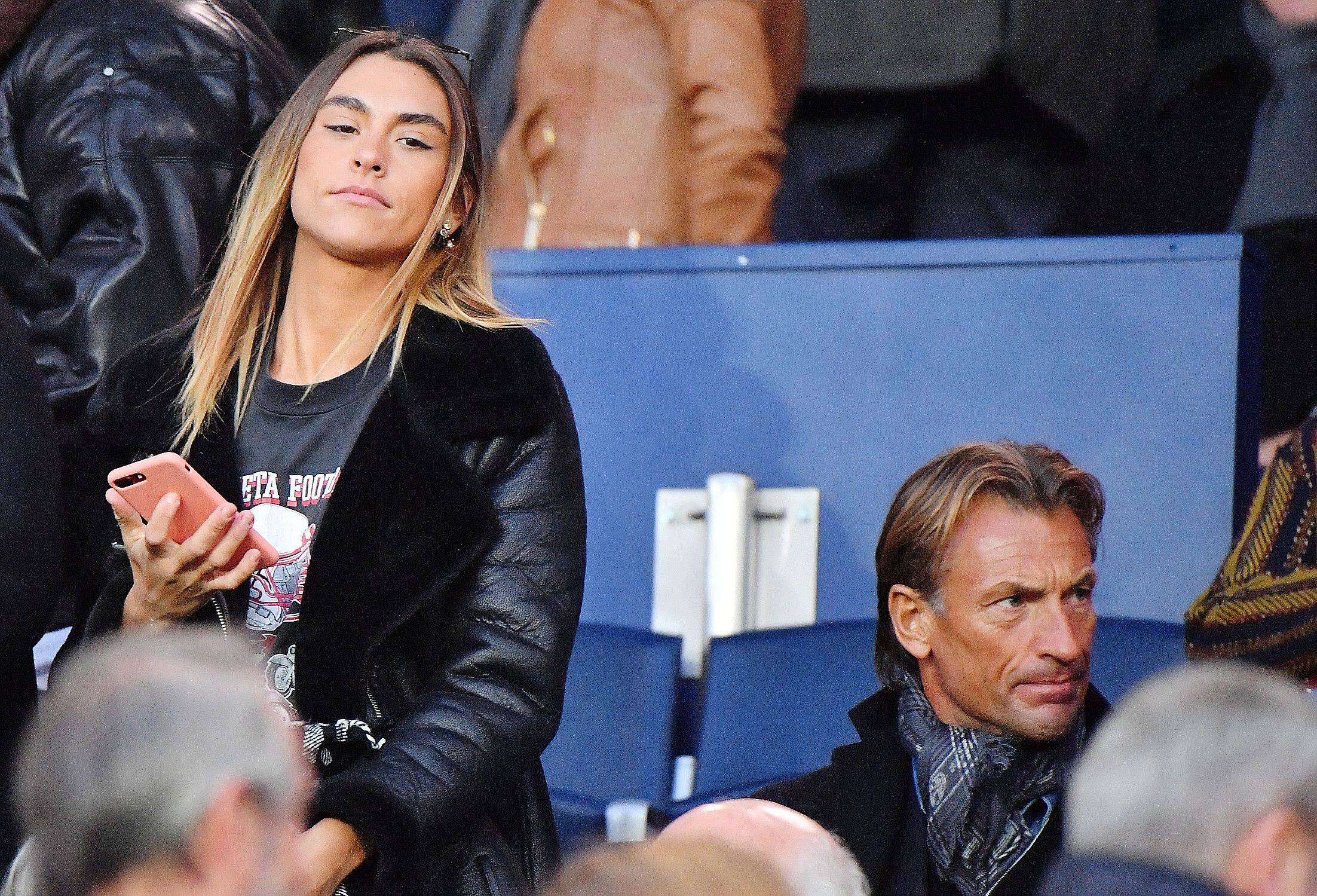 Herve Renard and his daughter Candide Renard during the Ligue 1 match  between Paris Saint Germain and Nantes at Parc des Princes on November 18,  2017 in Paris, France. Photo by Christian