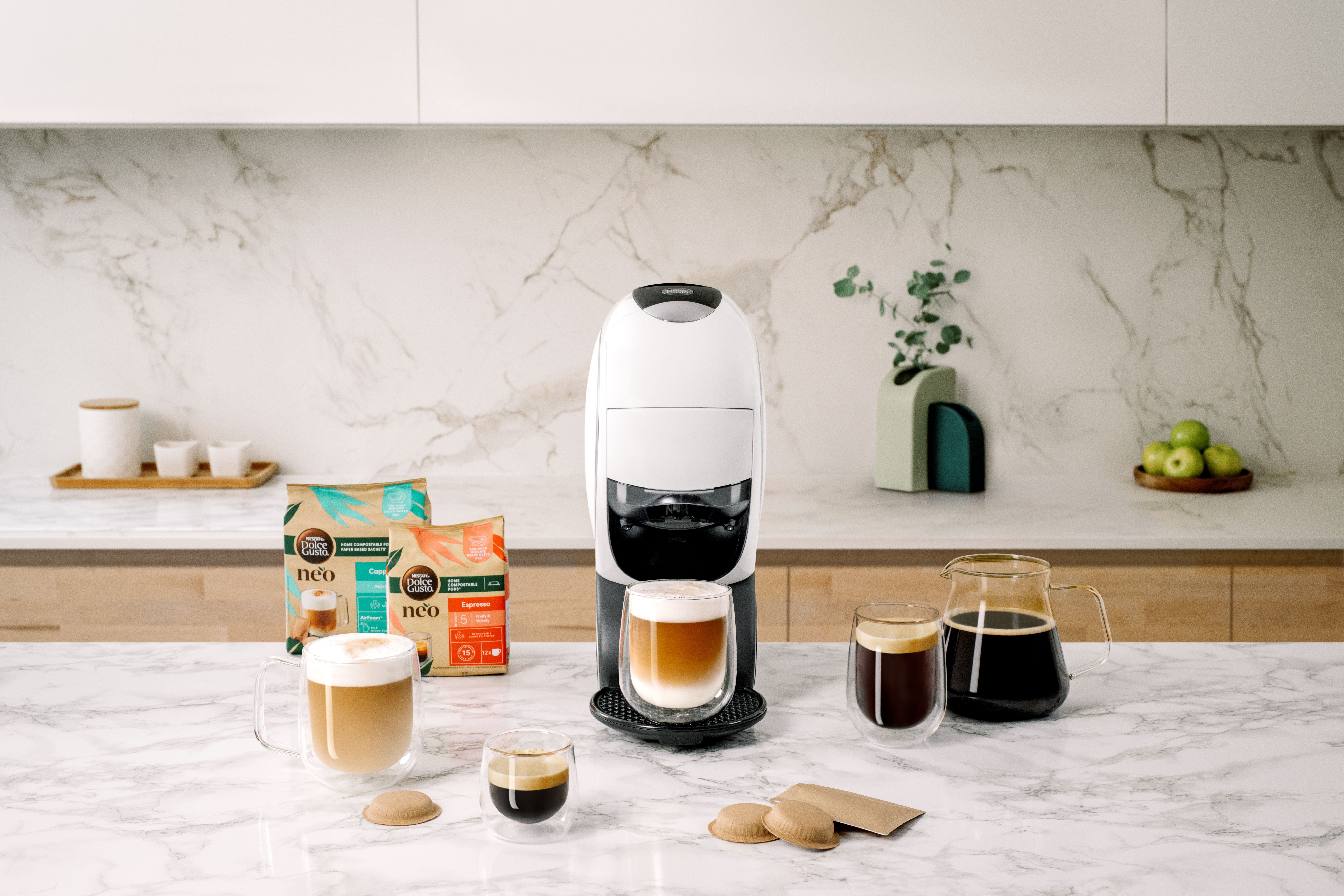 La révolution écologique de Nescafé : la Krups Dolce Gusto, la machine à  café aux dosettes compostables qui se programme directement sur smartphone  - La Libre