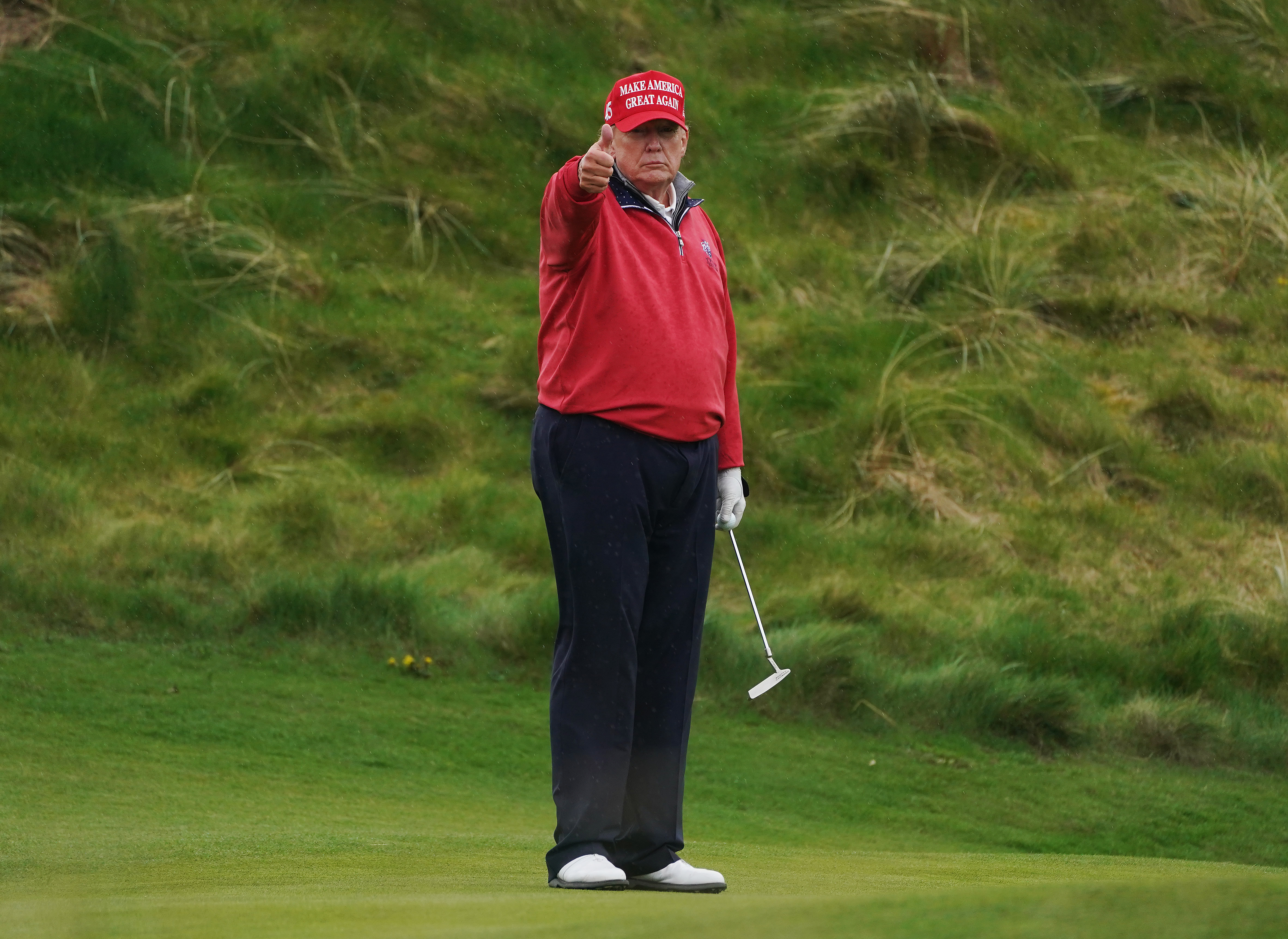 Trump tweaks both his golf drive and hotel name before heading home to deal  with a 'disgrace' of a case – The Irish Times