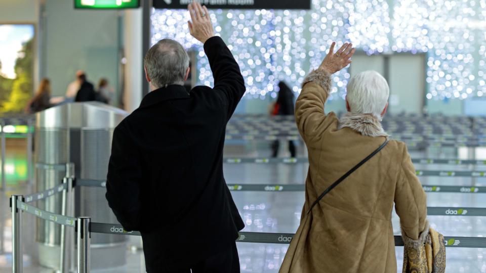 Tearful scenes in كلمات لوداع الاخ المسافرAirport as emigrants bid farewell – The Irish Times