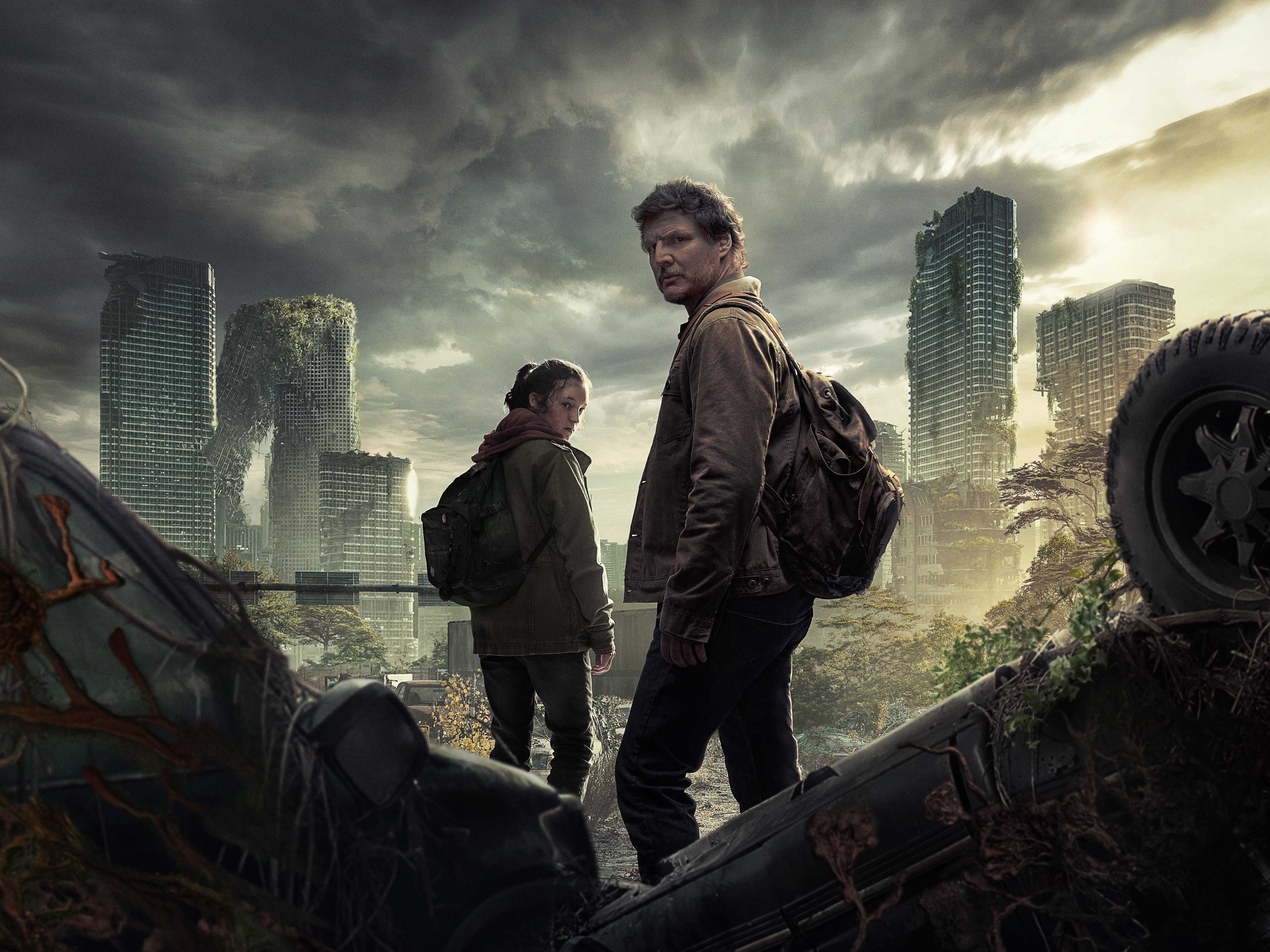 Download Joel and Ellie living on the edge in The Last of Us Wallpaper