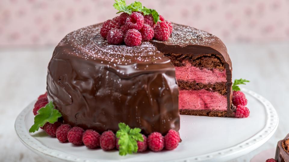 Raspberry Chocolate Truffle Cake with Chocolate Ganache - Cake by Courtney