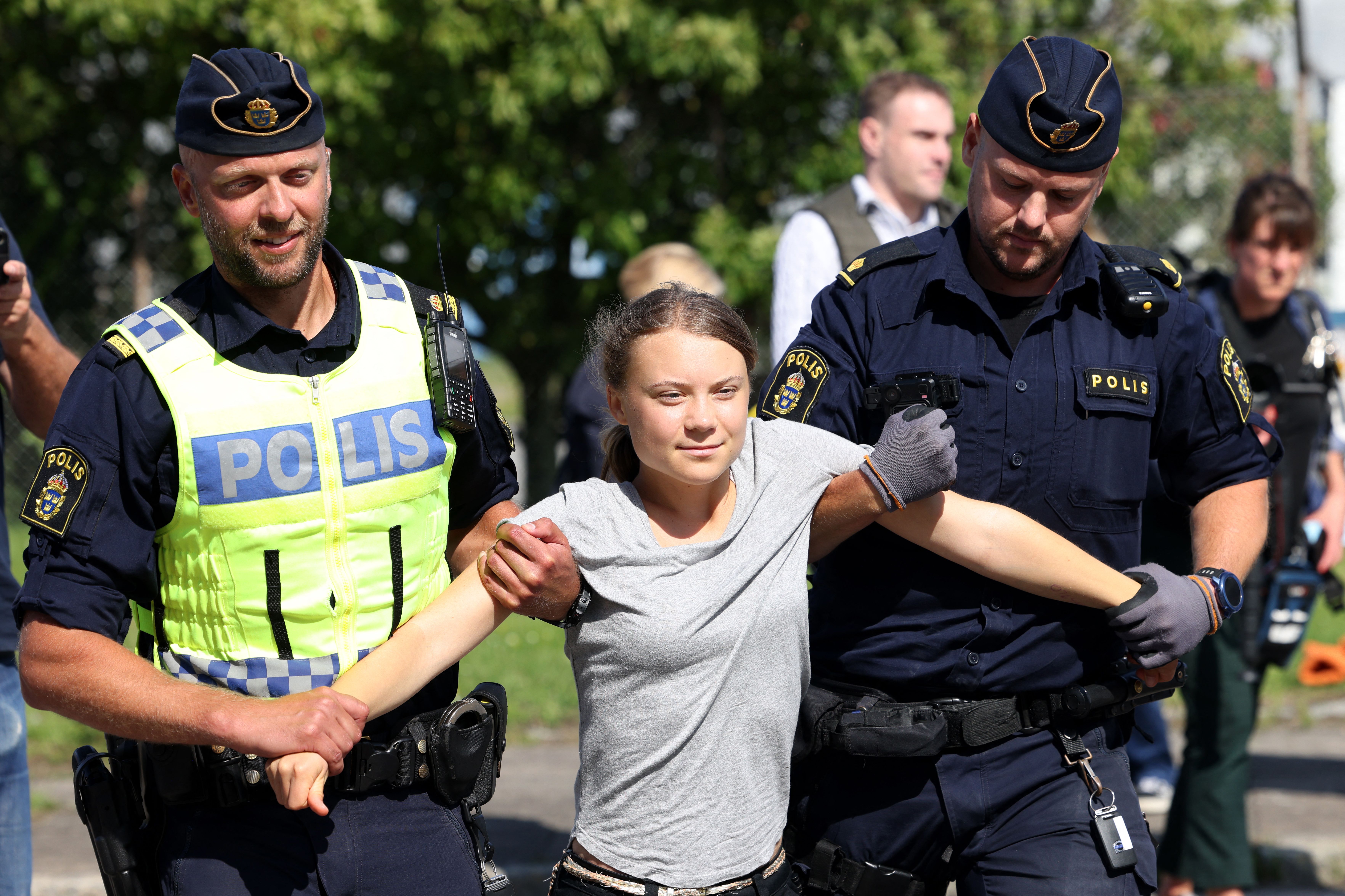 Greta Thunberg removed by police from protest hours after receiving court  fine – The Irish Times