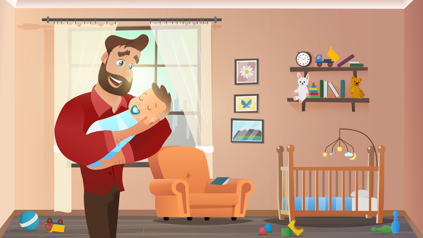 Dad room. Ребенок с папой в комнате. Daddy Home рисунок. Фон картинки папы у дверей комнаты детской. Stay at Home dad.