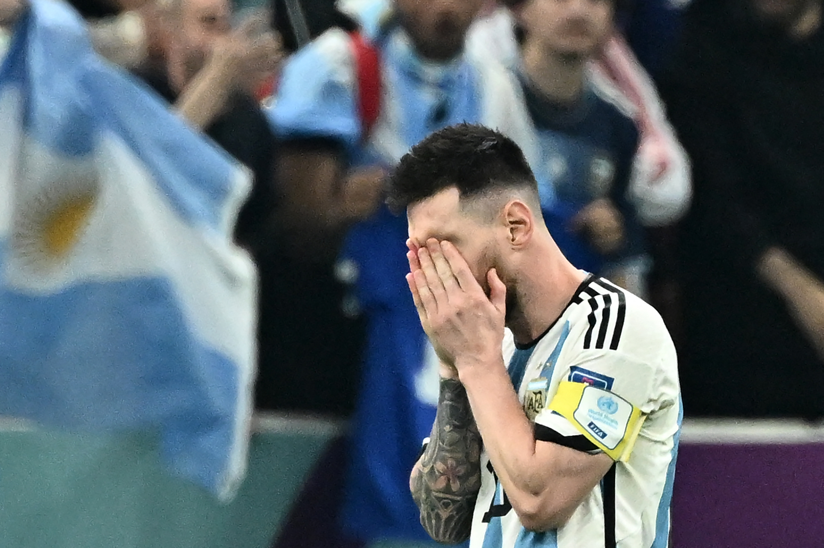 Irish fans taunt France with Lionel Messi shirts during Euro 2024  qualification defeat following Inter Miami star's World Cup final heroics