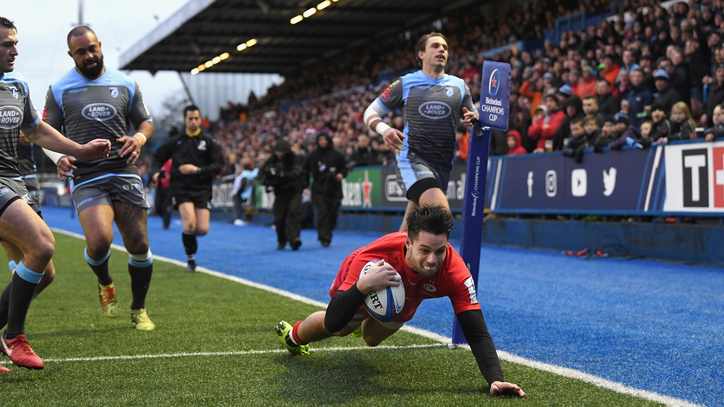 Saracens christen new home's artificial turf by beating Cardiff Blues, Saracens