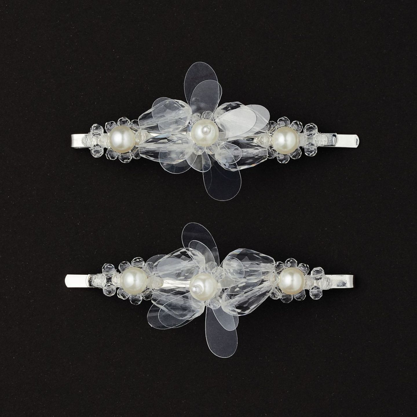 Simone Rocha x H&M 2-pack Decorated Crystal Glass Beads Hairpins Flower Hair Clip – Simone Rocha main image 4