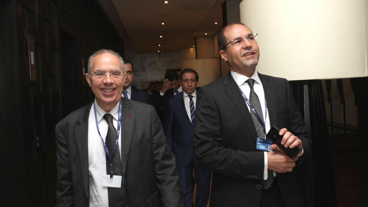 Mohamed Kabbaj, président d'honneur du groupe X-Maroc et Khalid Safir président du groupe X-Maroc.
