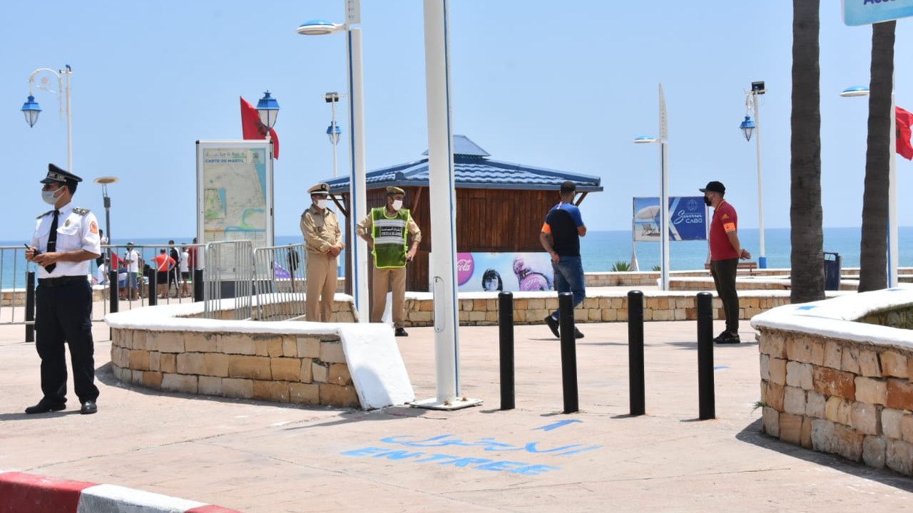 Les mesures de prévention sur les plages de la région Tanger-Tétouan-Al Hoceïma.
