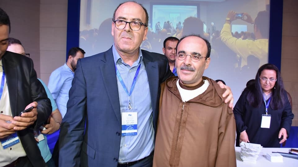 Hakim Benchemass et Ilyas El Omari, l'actuel et l'ancien secrétaire général du PAM.
