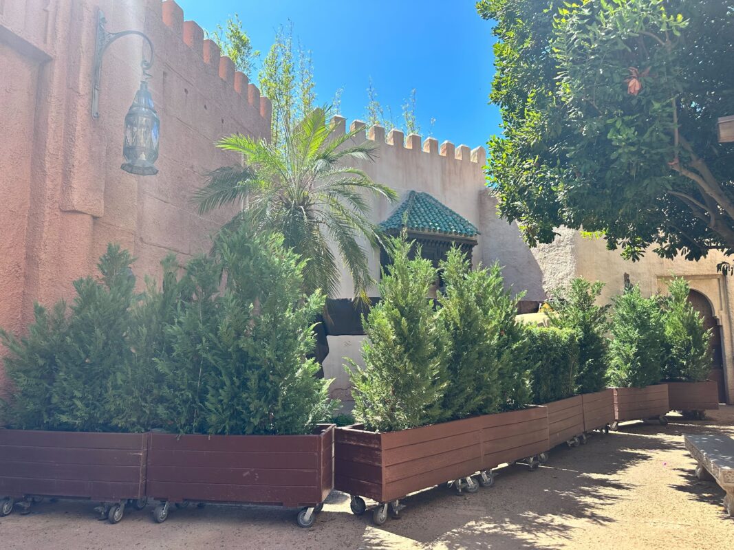 Le pavillon du Maroc au Parc d'exposition de Disney world à Orlando en cours de rénovation.