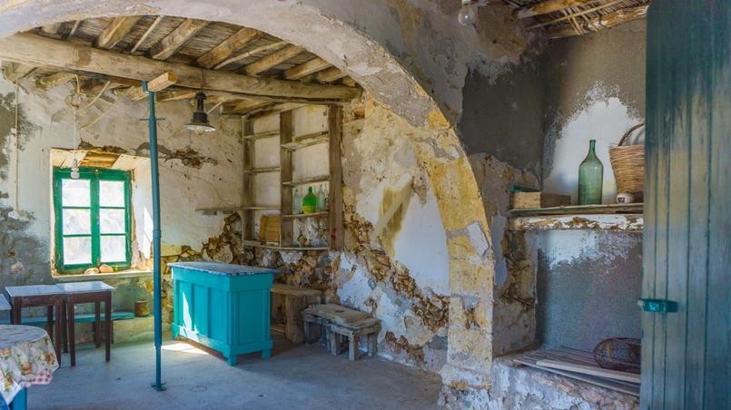 Intérieur d'une maison traditionelle sur l’île d’Anticythère
