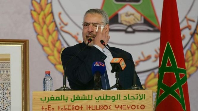 Abdelilah Hallouti, secrétaire général de l'Union nationale du travail au Maroc (UNTM).
