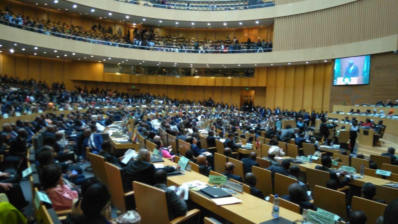 Une vue de la salle où se déroulent les travaux du 30e Sommet de l'Union africaine.
