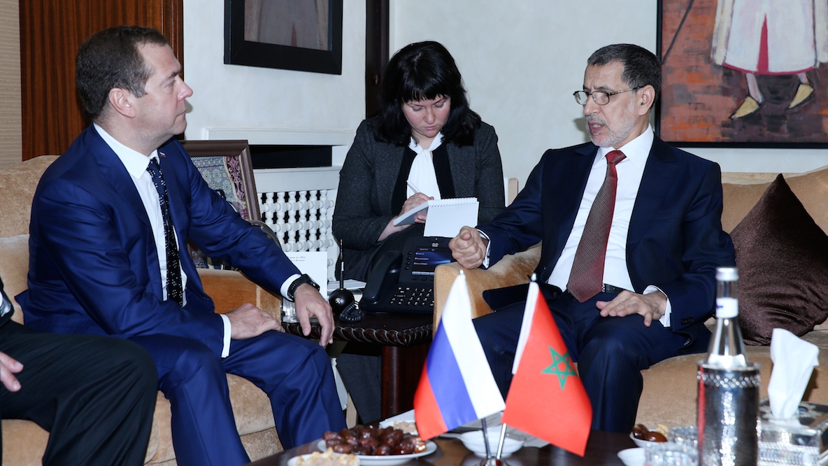Le Chef du gouvernement s'entretient à Rabat avec le Premier ministre russe, Dmitri Medvedev.
