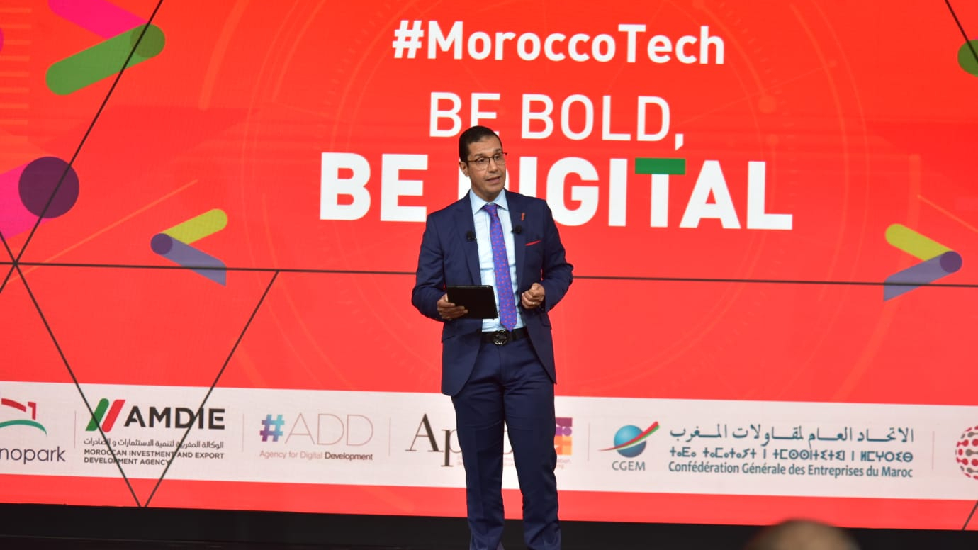 Mohamed Saâd, président de l'AUSIM lors du lancement de la marque «MoroccoTech» ce vendredi 14 janvier 2022.
