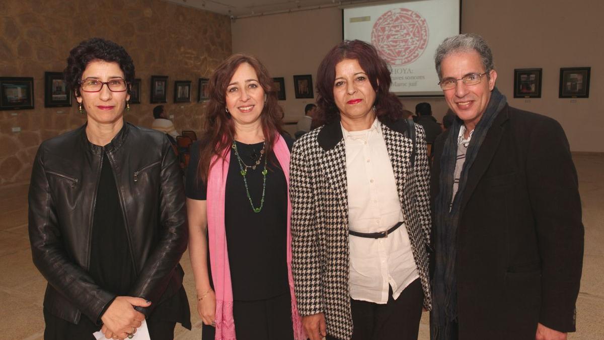 Zhor Rhihil, conservatrice du Musée juif, Vanessa Paloma Ejbaz, Fatna el Bouih, Youssef Madad.
