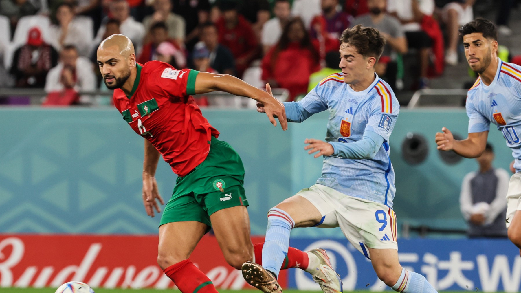 Sofyan Amrabat, milieu de terrain des Lions de l'Atlas.
