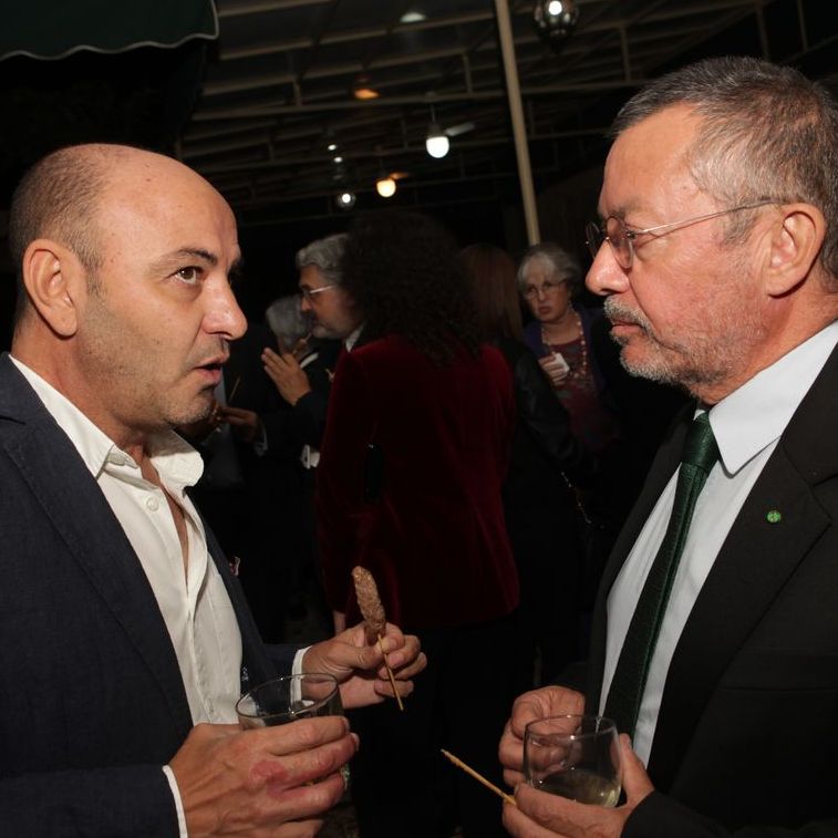 Le photographe Khalil Nemmaoui et l'architecte Amine Kabbaj.
