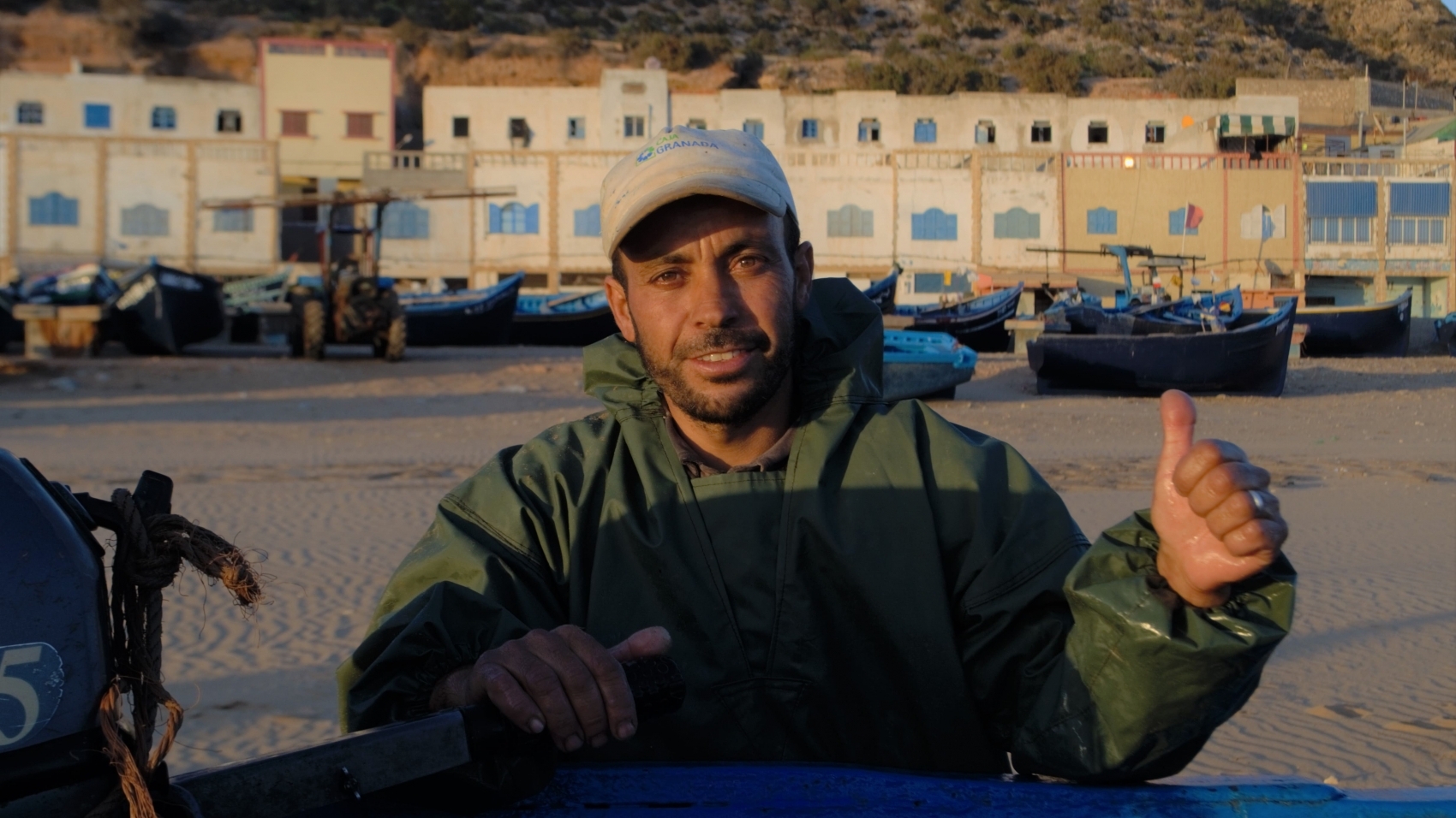 Portrait de Mohamed pêcheur et habitant du village
