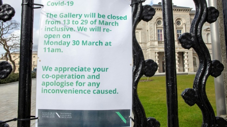 La National Gallery de Dublin est fermée jusqu'à fin mars.
