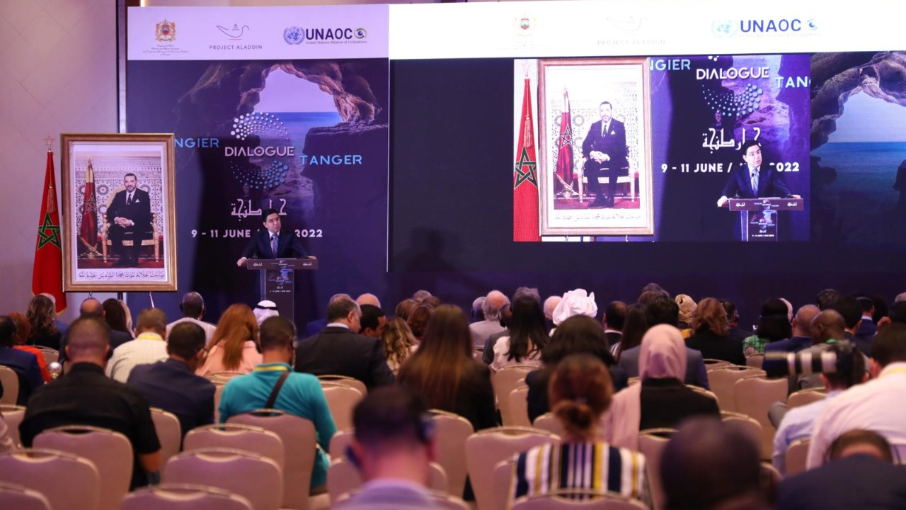 Nasser Bourita, ministre des Affaires étrangères, lors de la conférence internationale, Dialogue de Tanger, vendredi 10 juin 2022.
