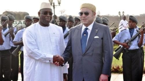 Le roi Mohammed VI et le président du Sénégal Macky Sall.
