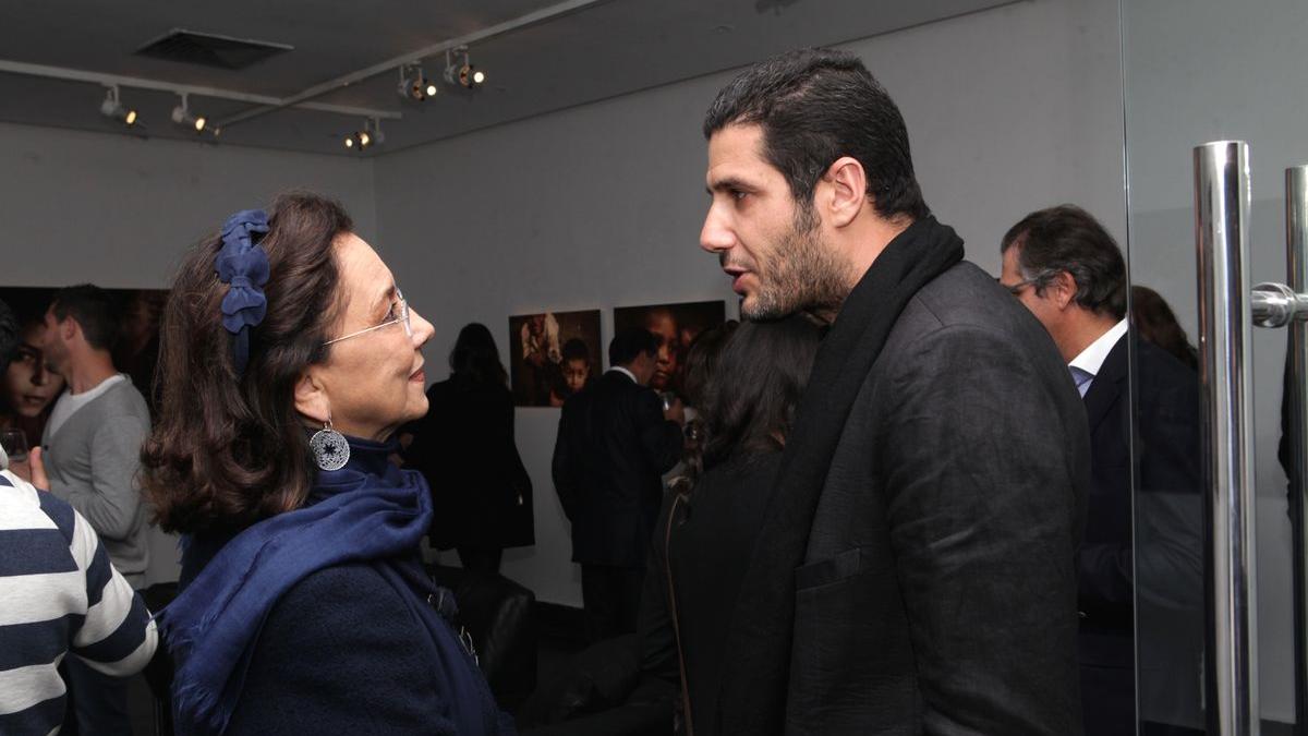 Saida Karim Lamrani, vice-présidente du groupe Holdings Safari-Sofipar-Cofimar, avec Nabil Ayouch.
