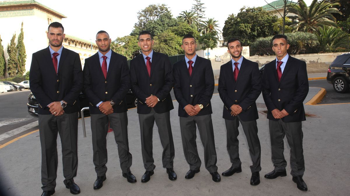 L'équipe de boxe marocaine au complet.
