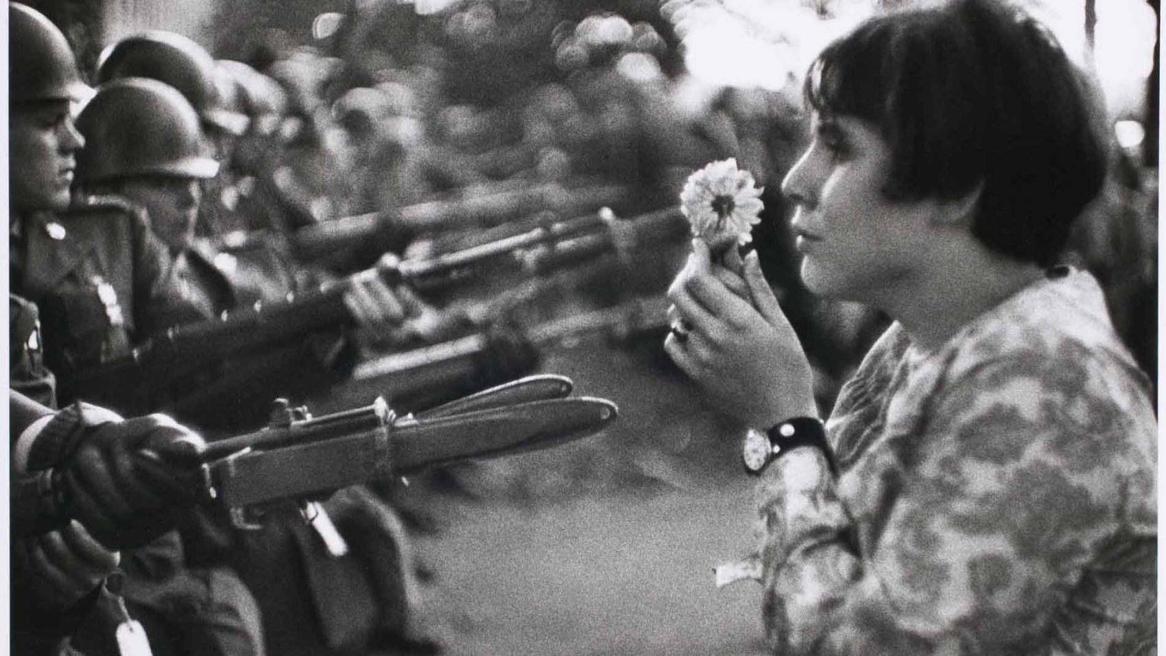 Manifestation contre la guerre au Vietnam à Washington, 1967.
