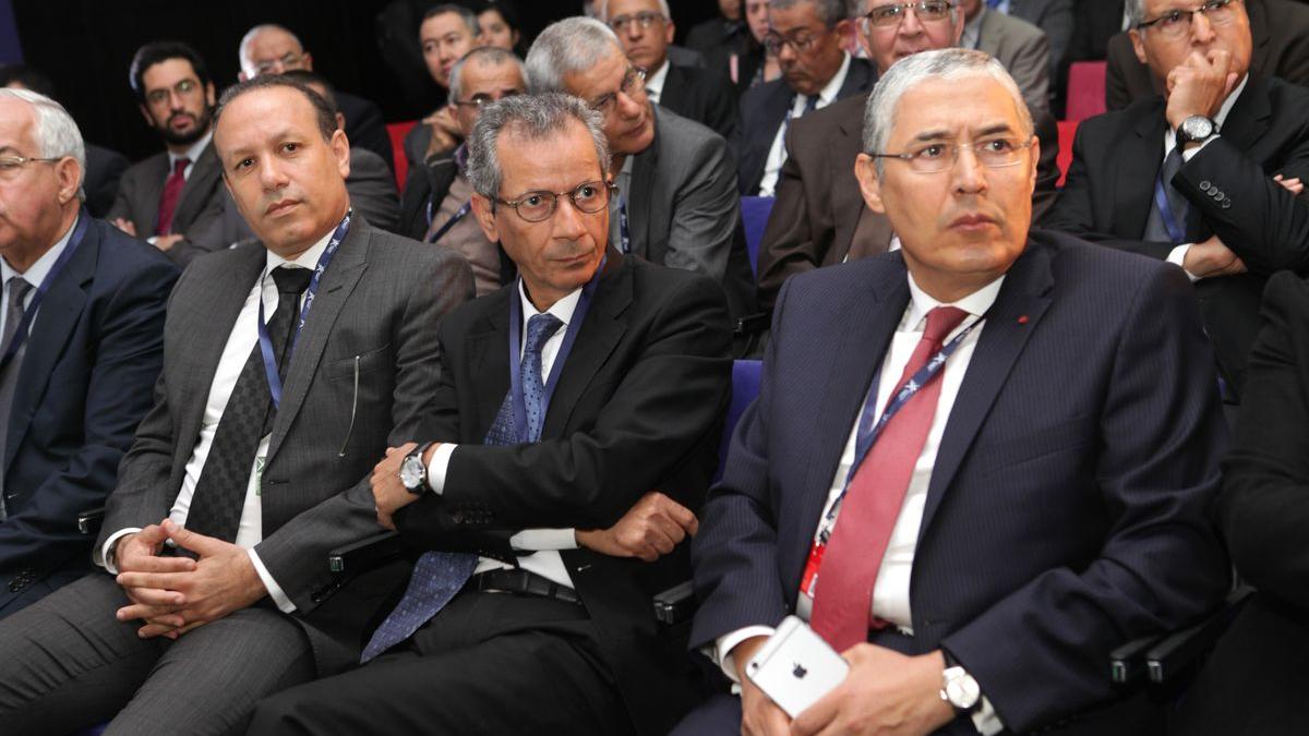 Tarafa Marouane, PDG de la SOMED, Ahmed Rahou, PDG de CIH Bank et Mohamed El Kettani, PDG Attijariwafa bank.
