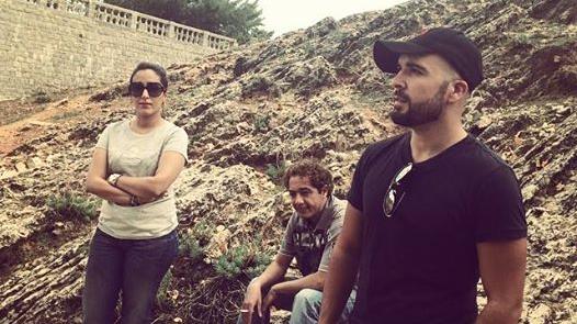 المغني الدوزي مع الممثل رفيق بوبكر والممثلة كليلة بونعيلات
