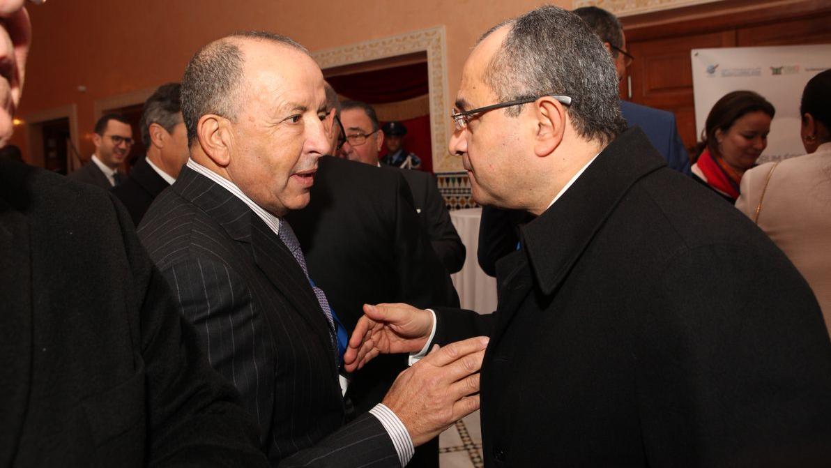 Hamid Souiri, président de la Fédération des industries métallurgoques, et Brahim Benjelloun Touimi, DG de BMCE Bank.
