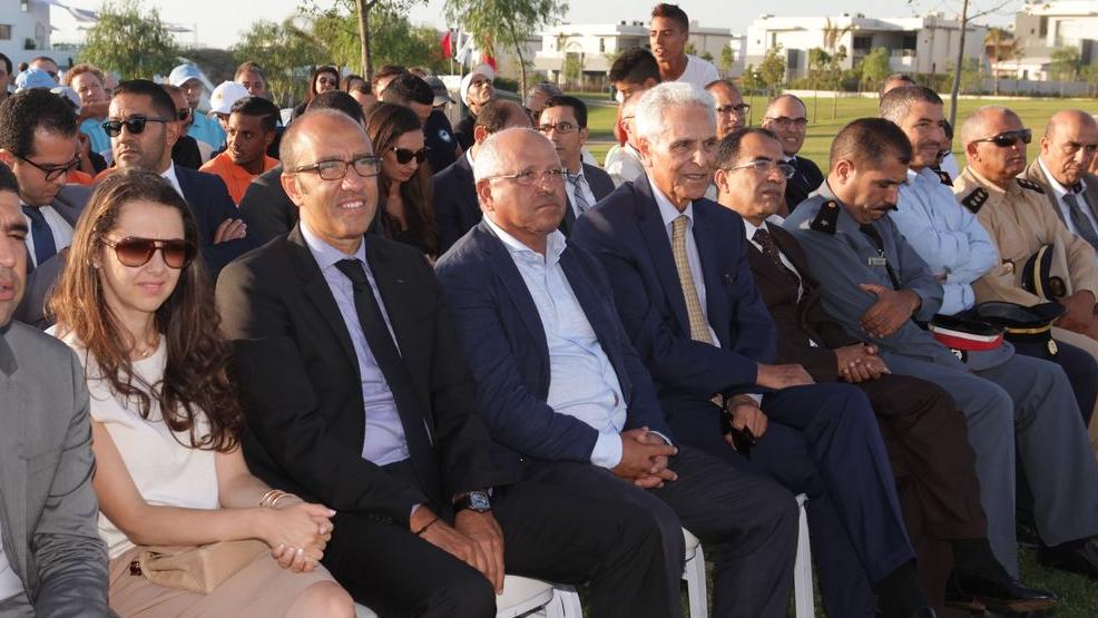 Kenza Sefrioui, vice présidente du groupe Addoha, Jawad Ziyat, Mohamed Chaibi et Mustapha Zine.
