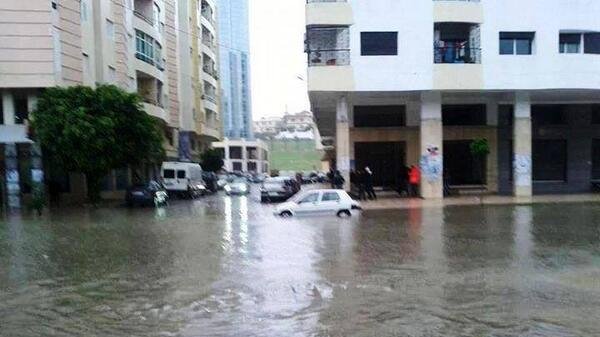 L'accès à plusieurs quartiers de la ville a été bloqué à cause des importants dégâts causés par la pluie
