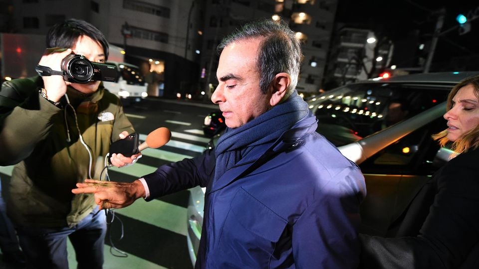 Carlos Ghosn, mercredi 3 avril 2019, à Tokyo. 
